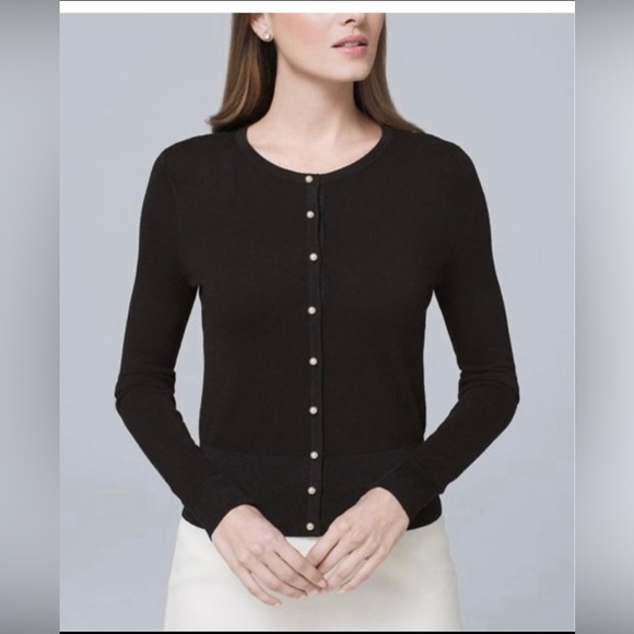 White House Black Market Sweaters - WHBM Cardigan with pearl buttons size M